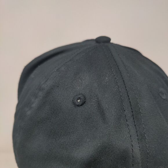 Otto Snapback Hat Black OSFM Adjustable Vent Holes Outdoor Blank - Picture 6 of 9